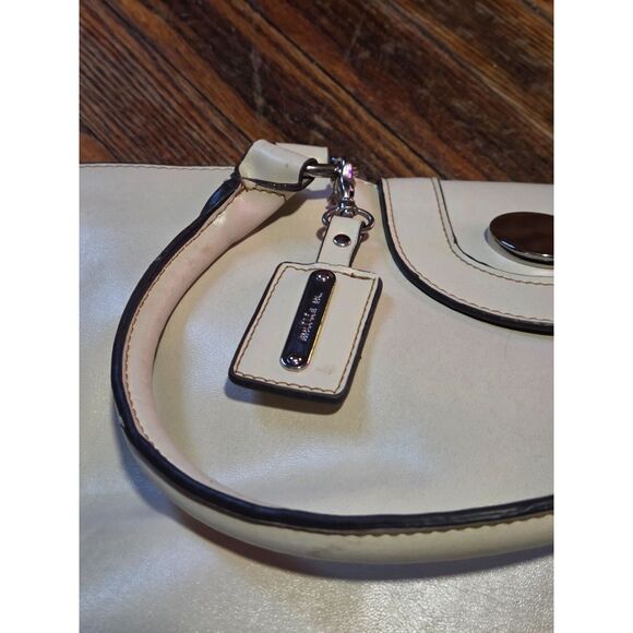 Emilie M. White Faux Leather Tote Bag – Large Shoulder Purse Handbag - Picture 2 of 10